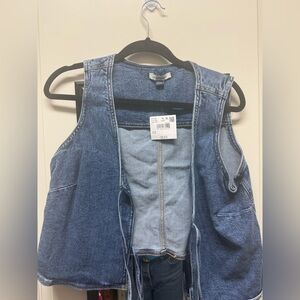 American Eagle Outfitters Blue Denim Vest